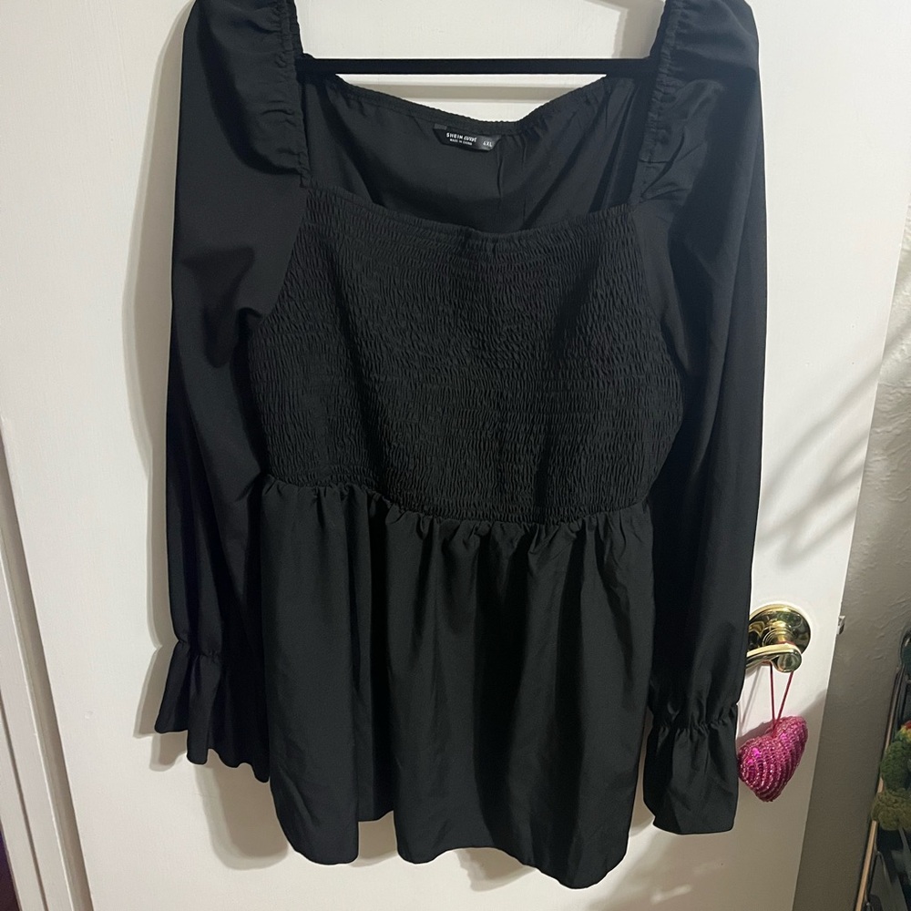 ❤️ 4X Black Long Sleeve Women's Top - Picture 3 of 12